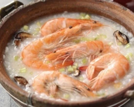 开边蝦砂锅粥 Shrimps Congee